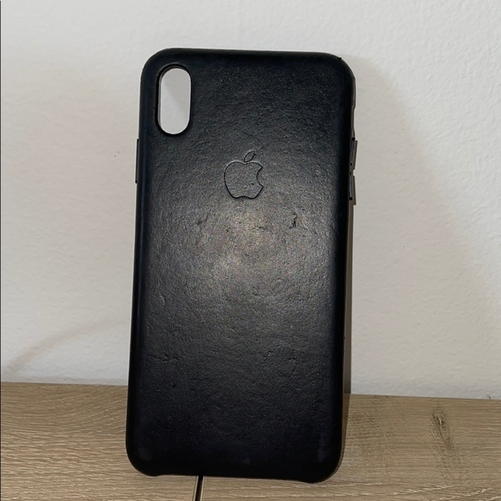 Apple iPhone XS Max Leather Case - Black